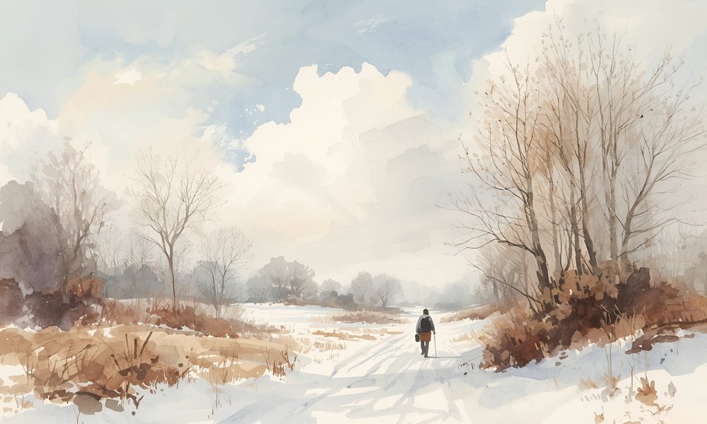 Eenzame winterwandeling door Ohkimiko