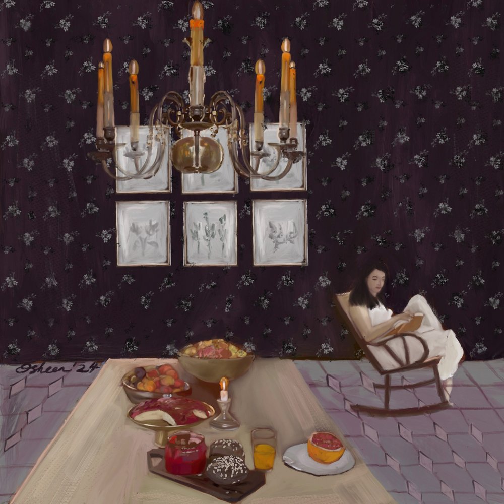 Ontbijt en een boek door Osheensgallery