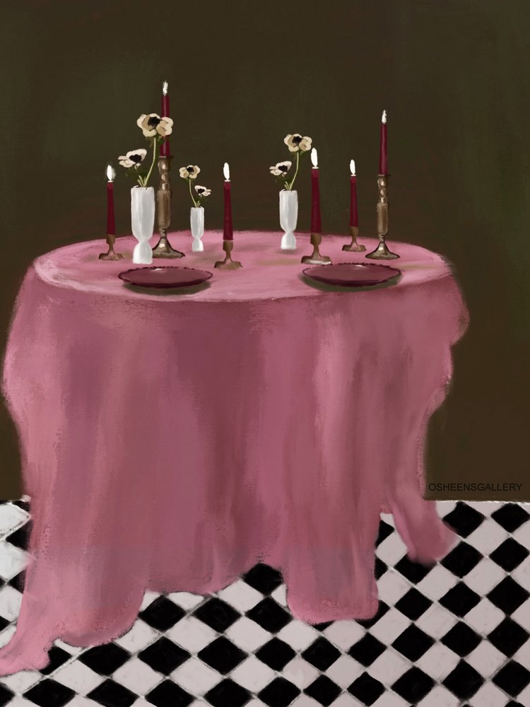 Romantische tafelschikking door Osheensgallery