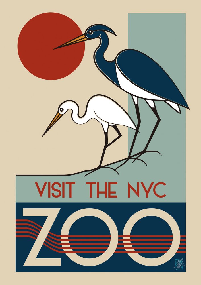 Art Deco Dierentuin van New York door Osvaldo Russo