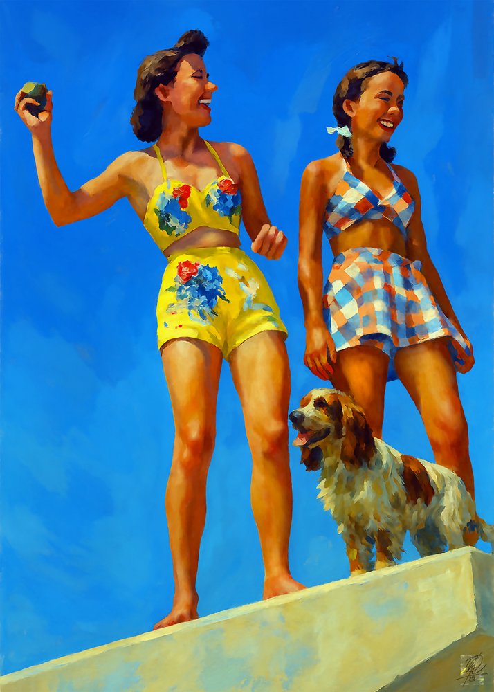 Retro zomerse glimlachen door Osvaldo Russo