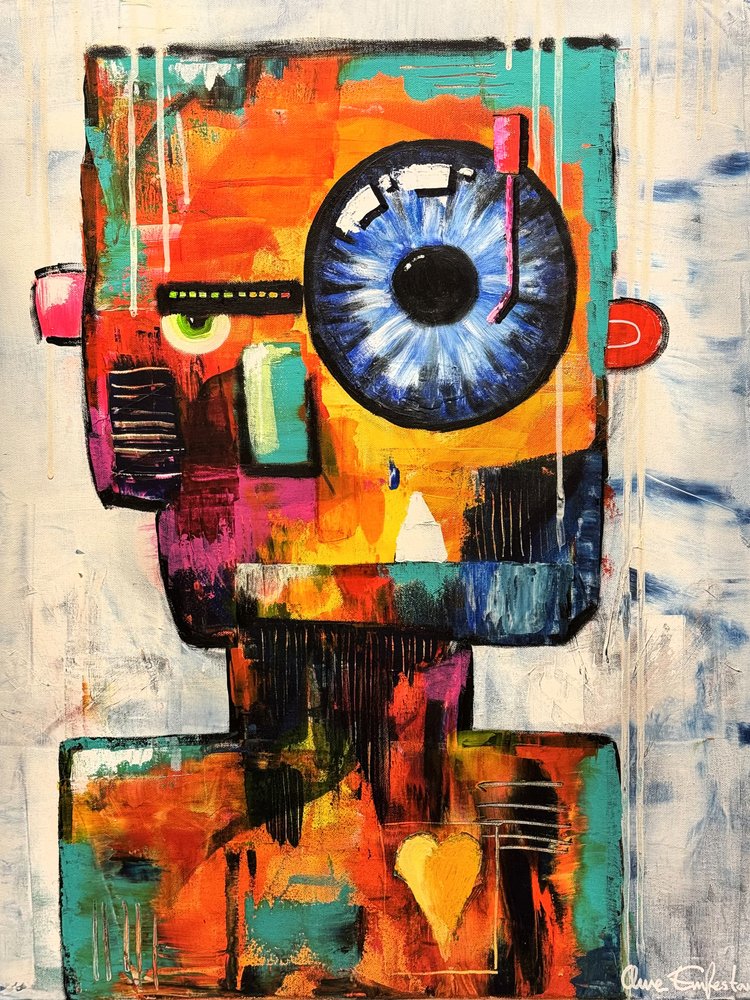 Kleurrijke abstracte robot door Owe Emfestav