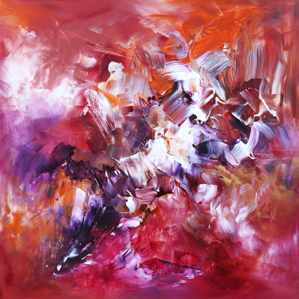 Vurige abstracte energie door Paresh Nrshinga FRSA