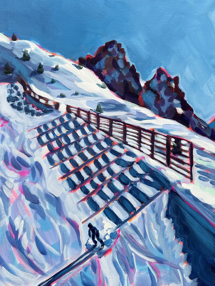 Winterski-afdaling door Pauline Wegman | Key and Sea Creative
