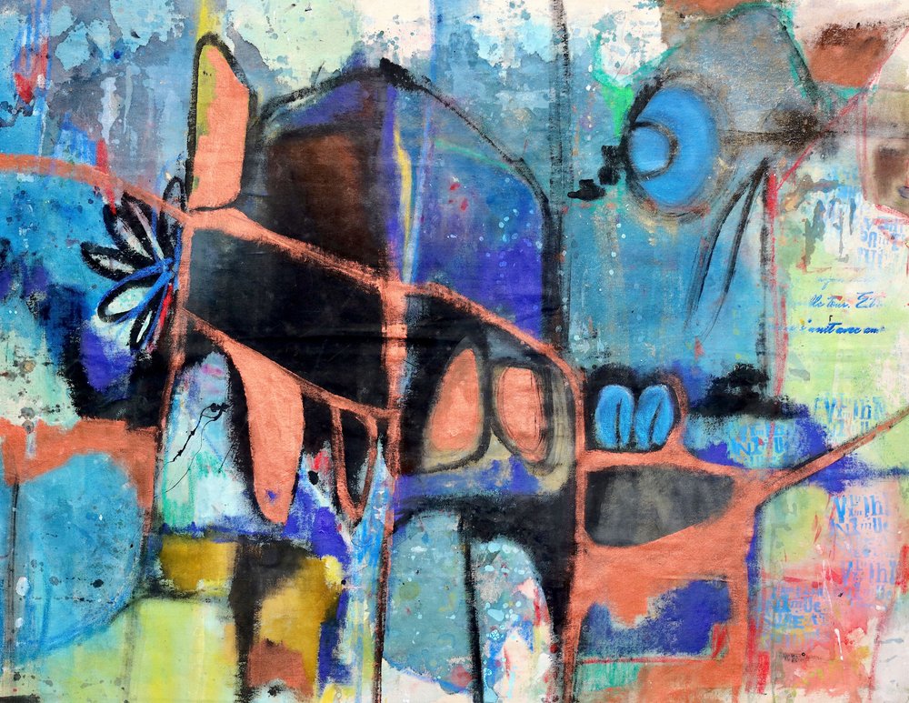 Abstract: Blauw wezen door Poonam Choudhary