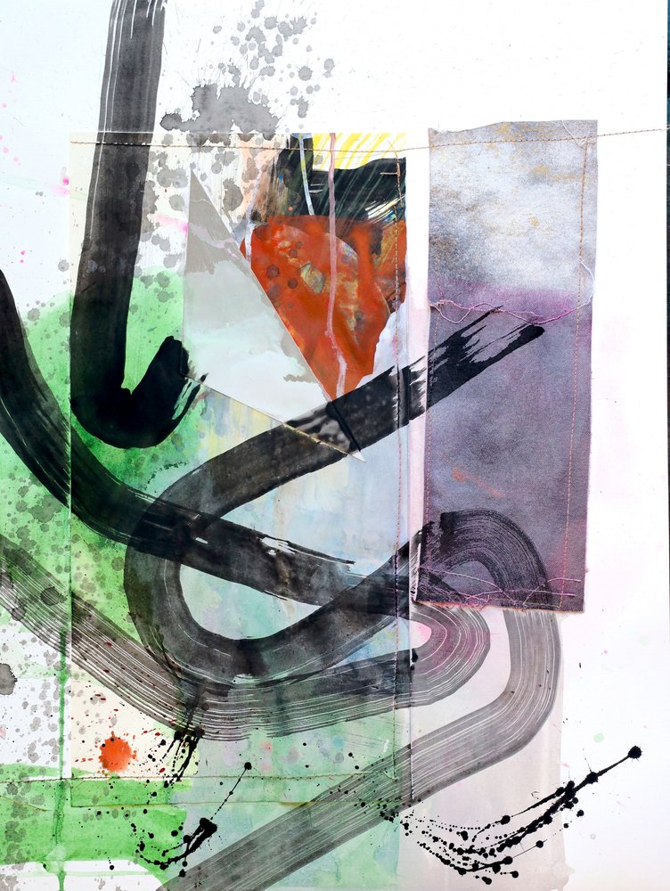 Dynamische abstracte penseelstreken door Poonam Choudhary