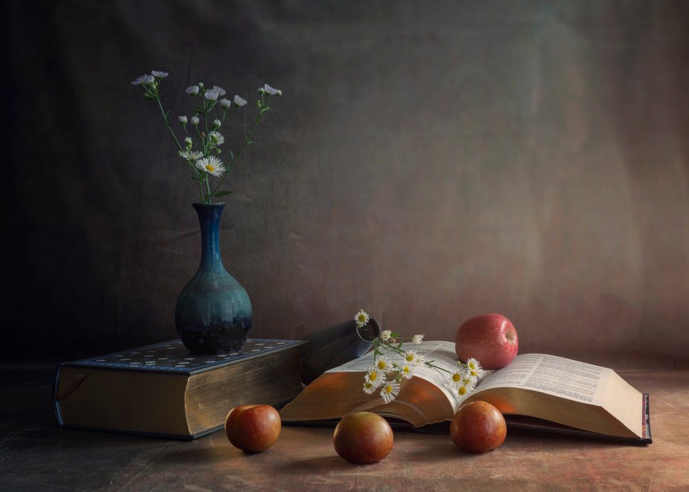 Madeliefjes, boeken en appels door Purple Bamboo
