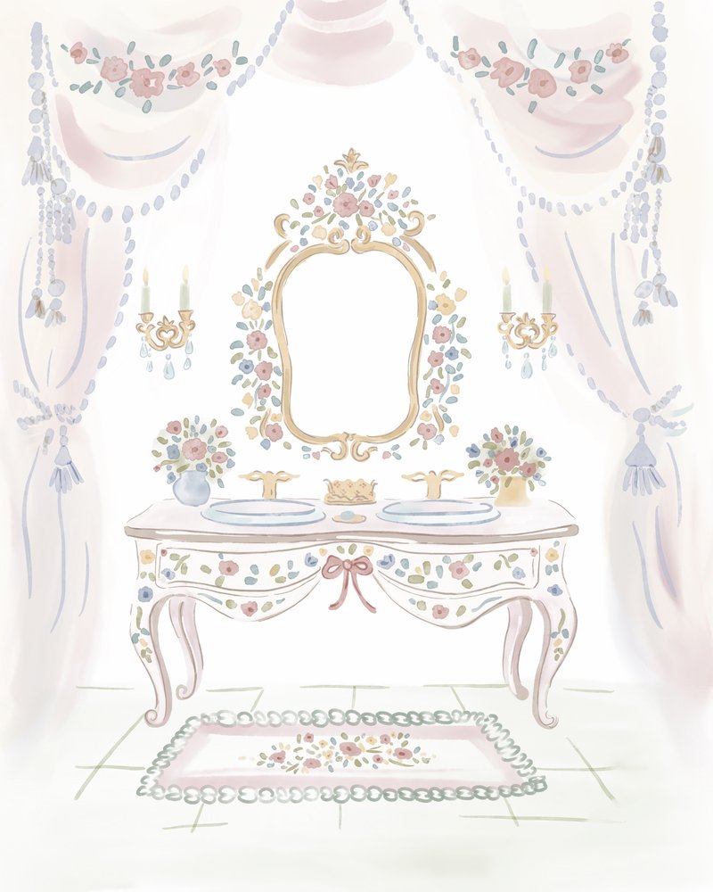 Elegante kaptafel met bloemmotief door Radhika Modi