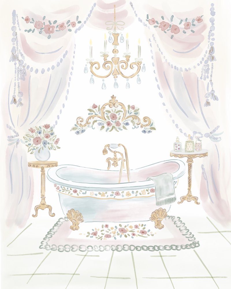Badkamer in shabby chic-stijl door Radhika Modi