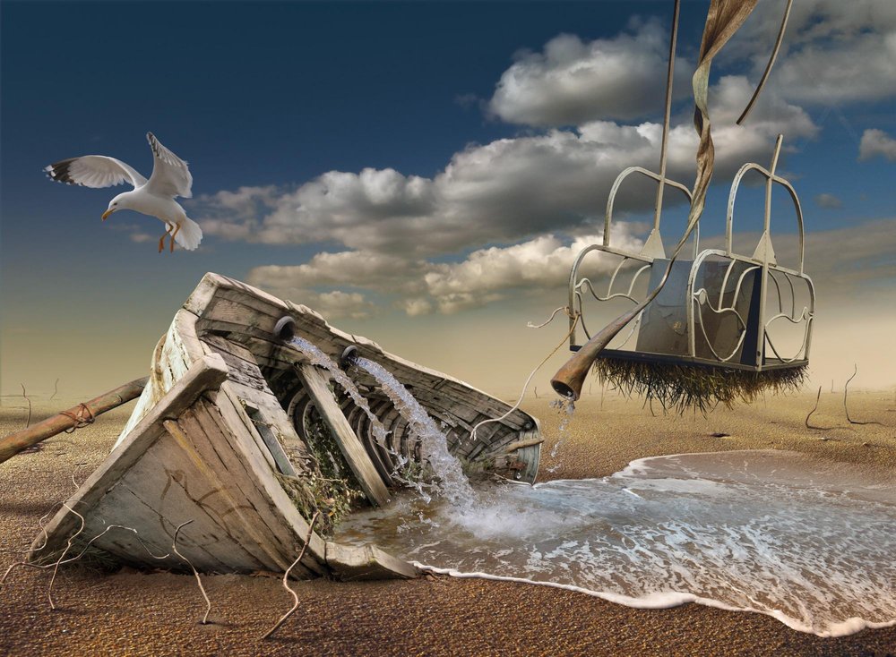 Surrealistische woestijndroom door Radoslav Penchev