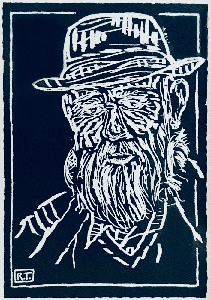 Stoere man met baard door Robert Thirtle