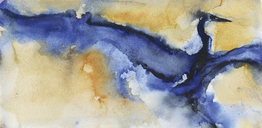 Abstracte blauwe reiger door RodMacIver