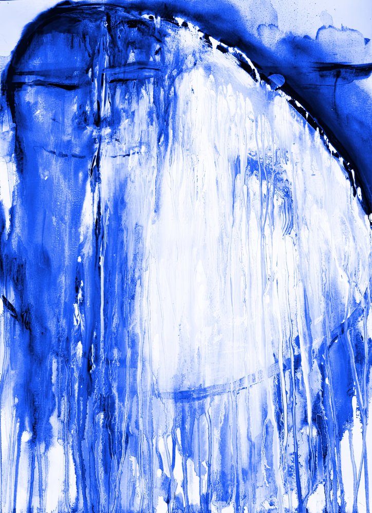 Stromend blauw – abstract door RodMacIver