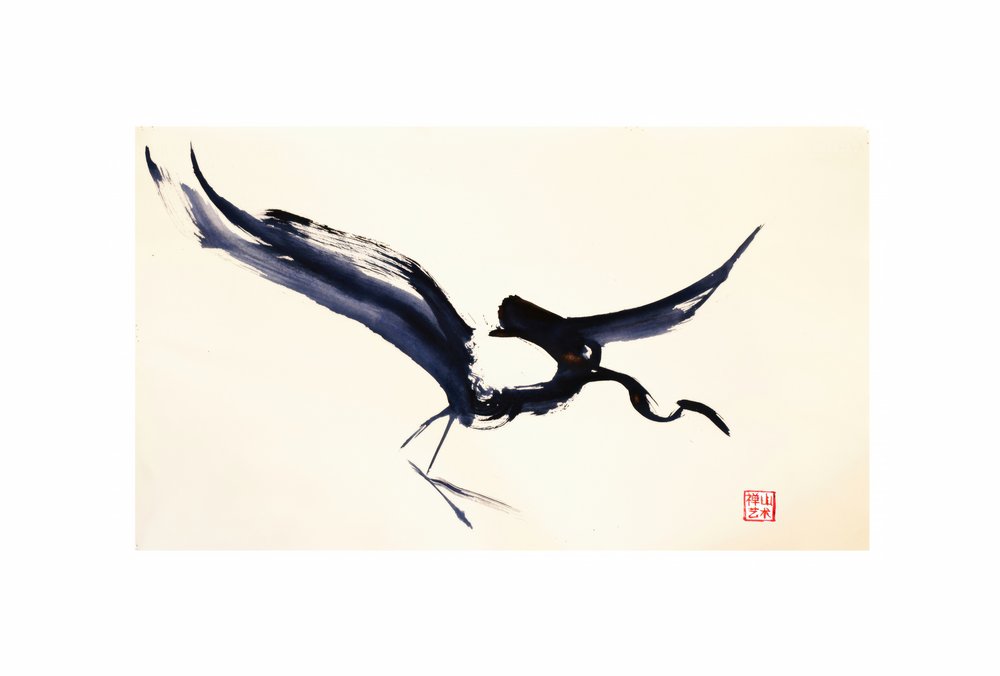 Vliegende inktkraanvogel door RodMacIver