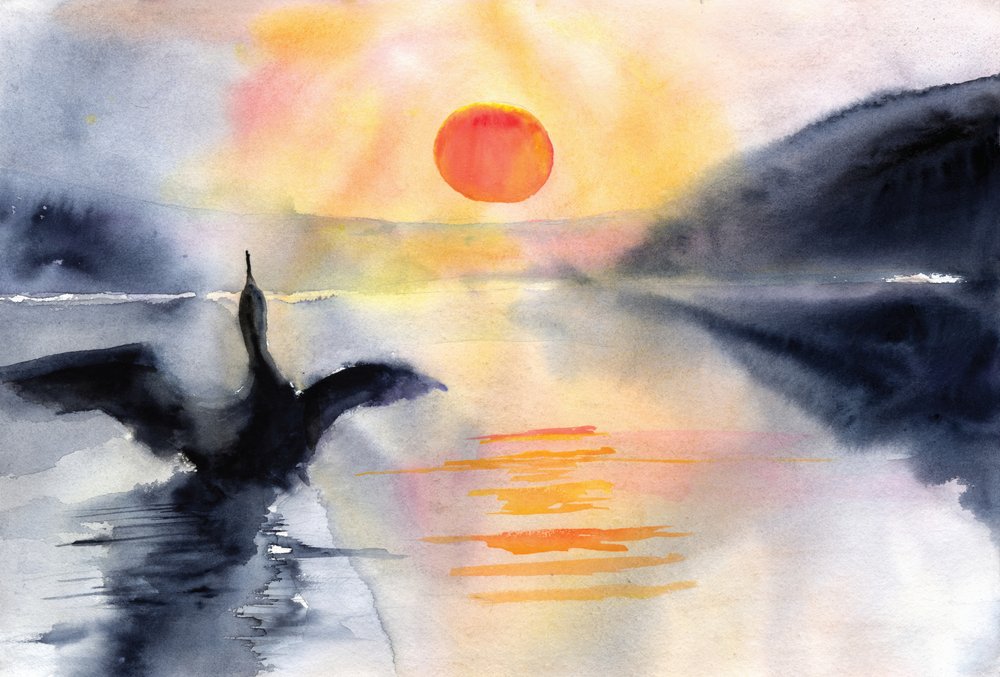 Vogeltje aan het Serene-meer door RodMacIver