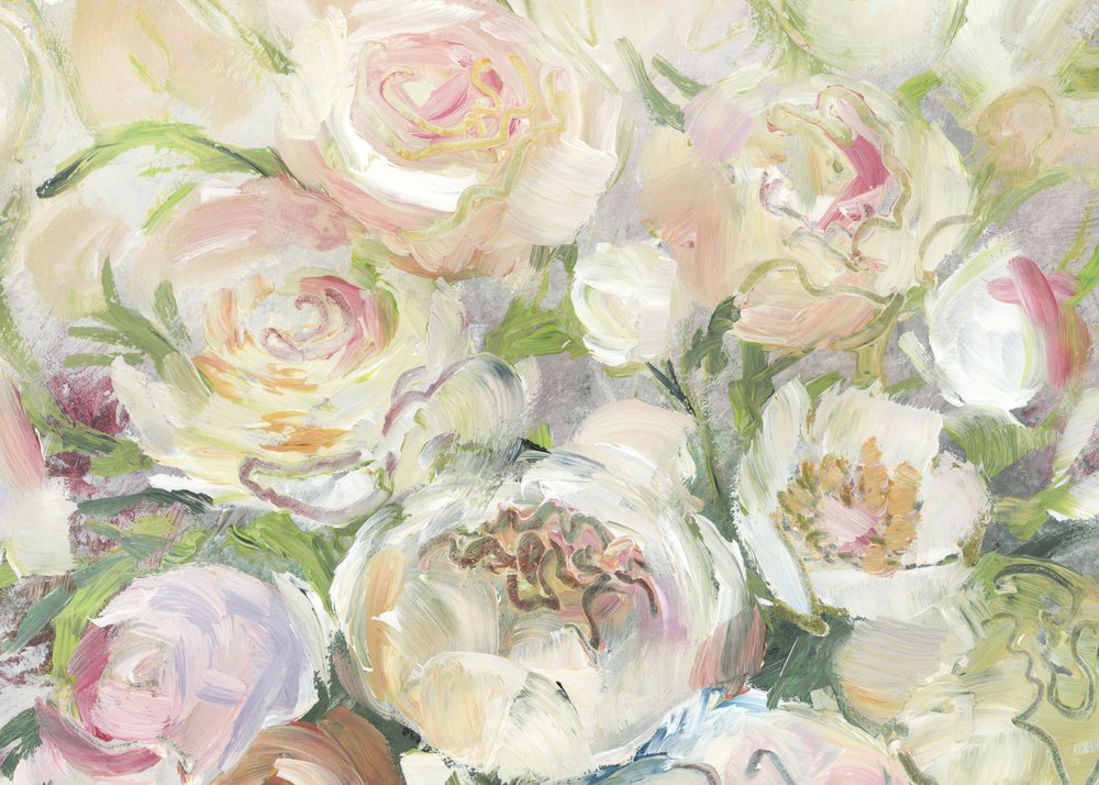 Zachte pastelkleurige bloemen door Rosana Laiz Blursbyai