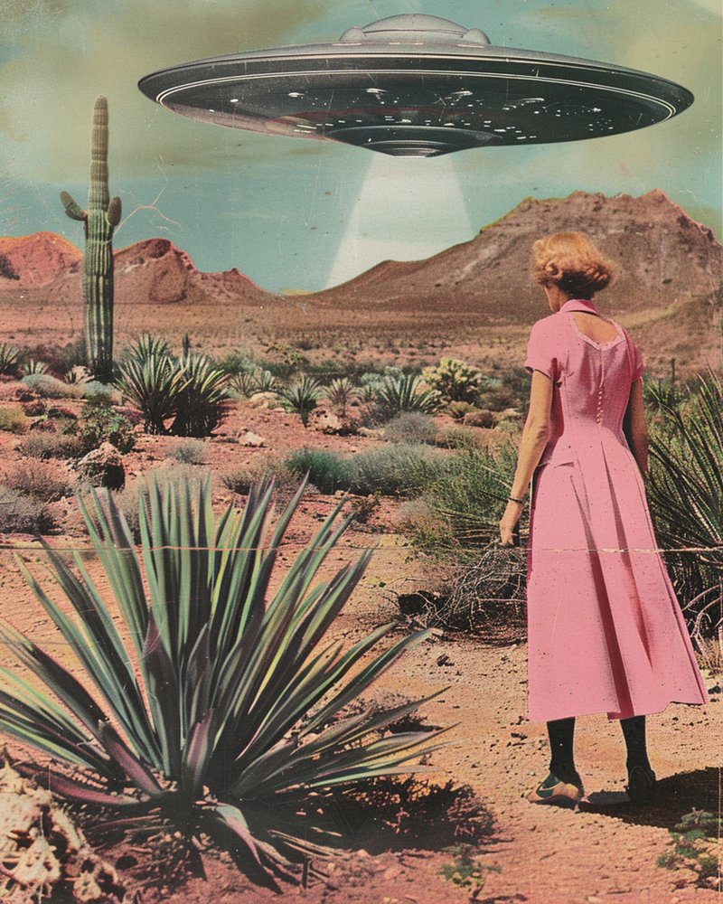 Ontmoeting met een UFO in de woestijn door Samantha Hearn