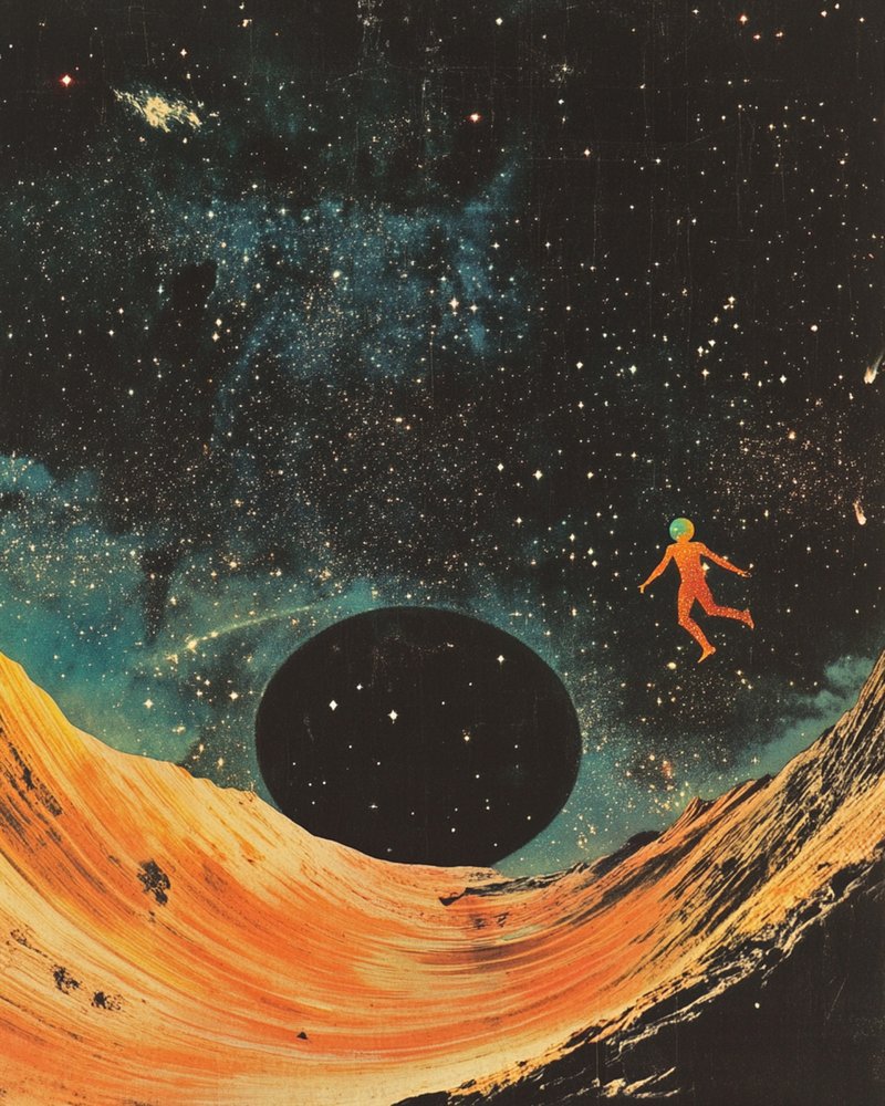 Zwevende astronaut op een woestijnplaneet door Samantha Hearn
