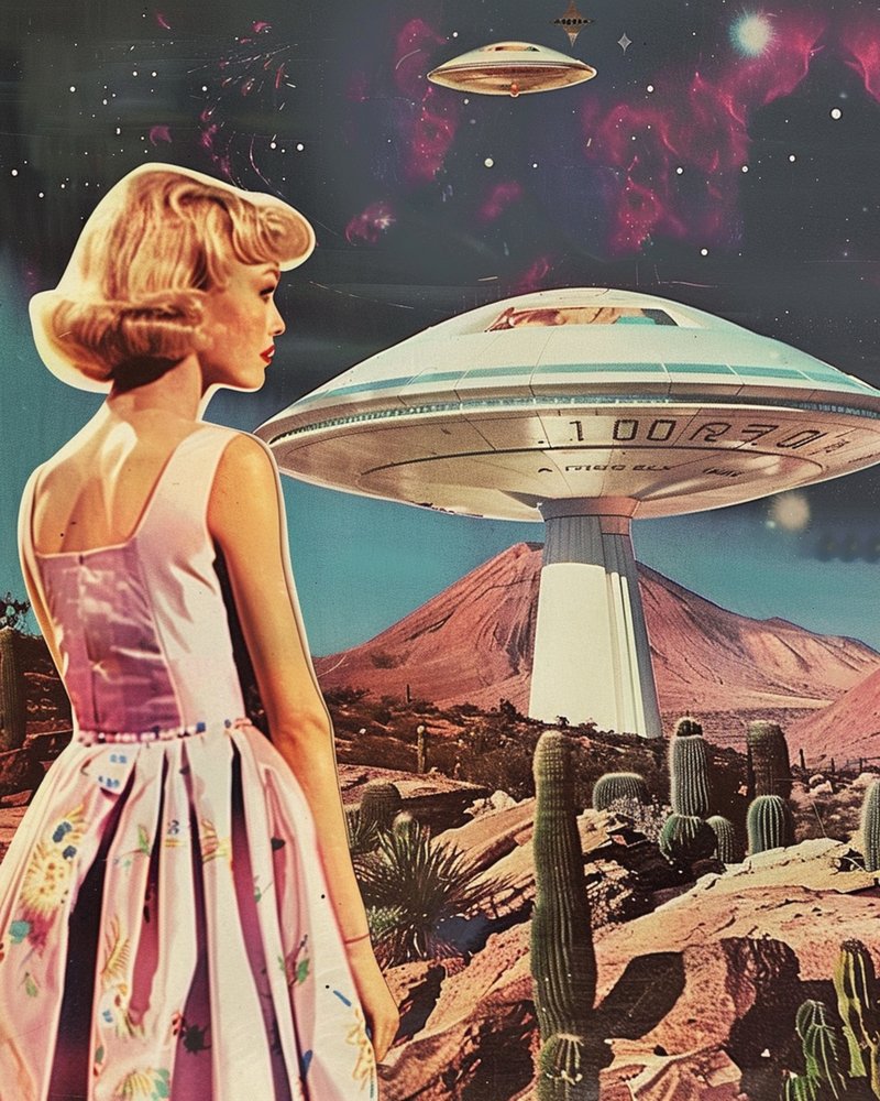Retro-ontmoeting in de woestijn door Samantha Hearn