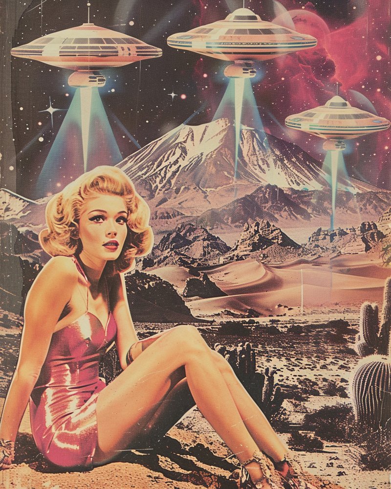 Retro: UFO-invasie in de woestijn door Samantha Hearn