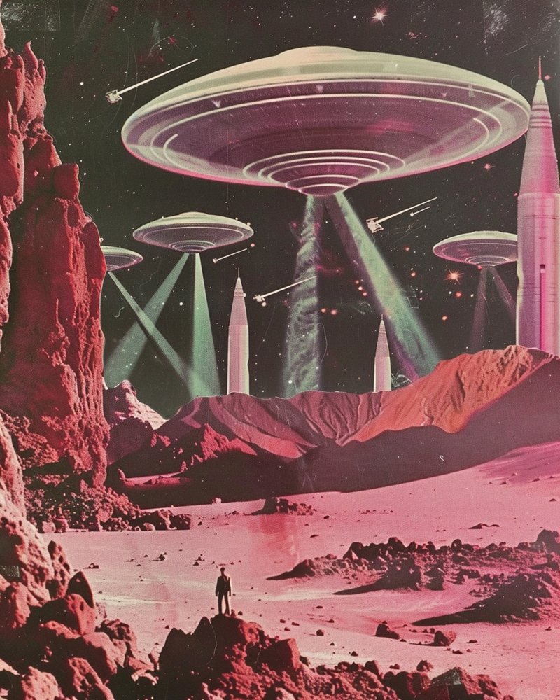 Retro Sci-Fi-invasie door Samantha Hearn