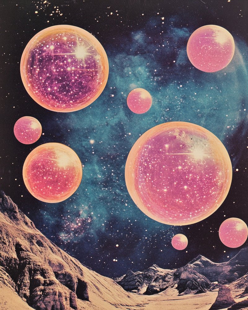 Surrealistisch kosmisch landschap door Samantha Hearn