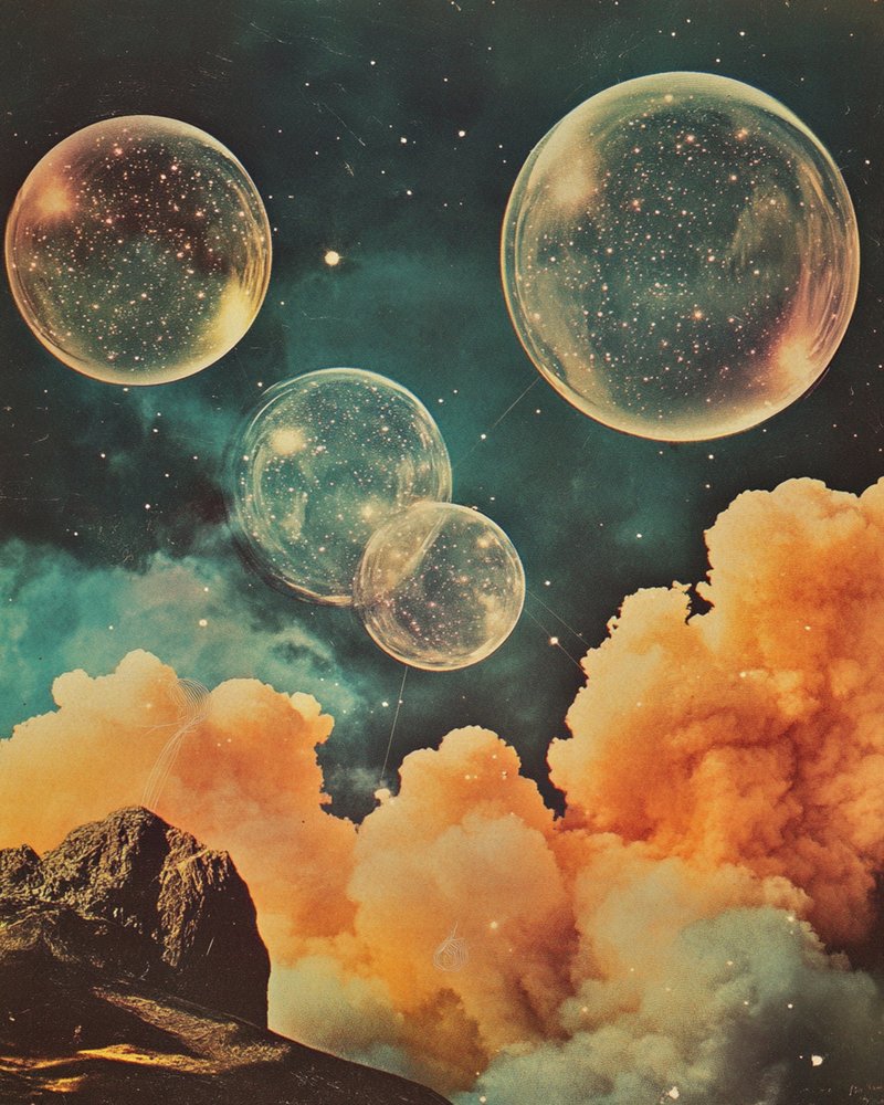 Surrealistisch kosmisch landschap door Samantha Hearn