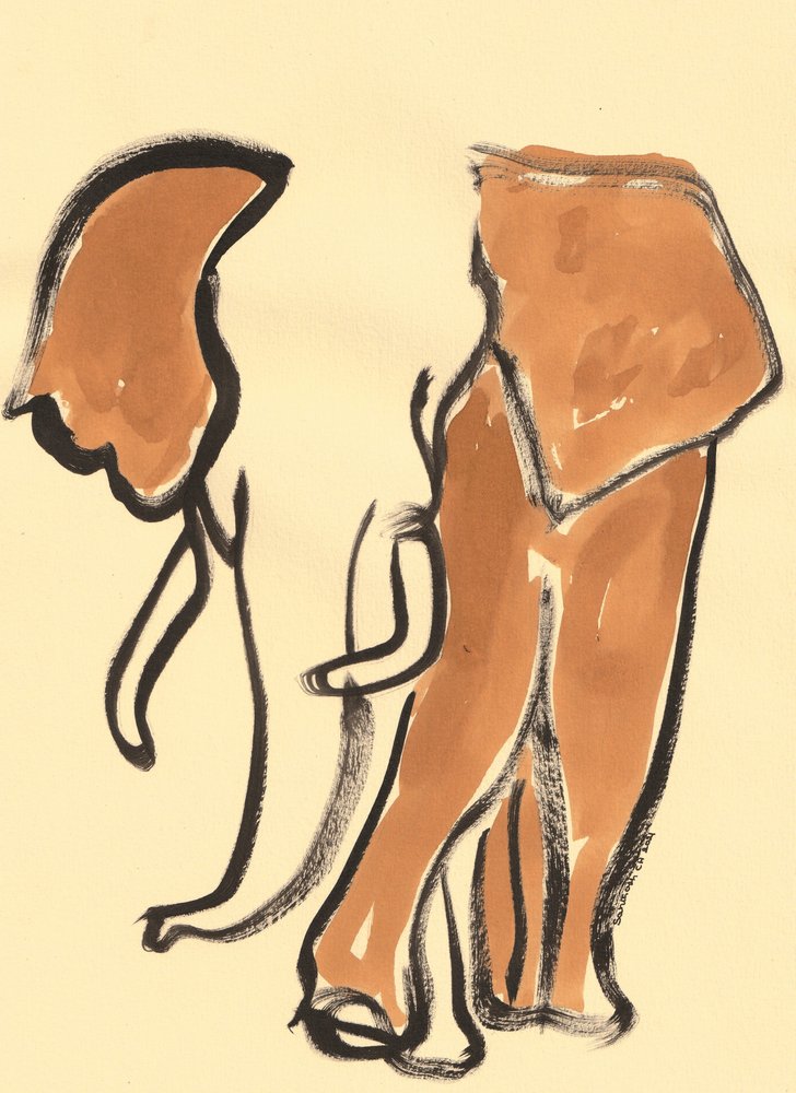 Abstracte olifantenschets door Santhosh ch