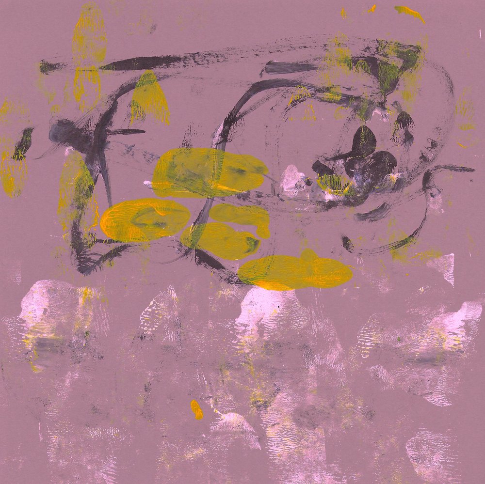 Abstracte mauve-gouden streken door Santhosh ch