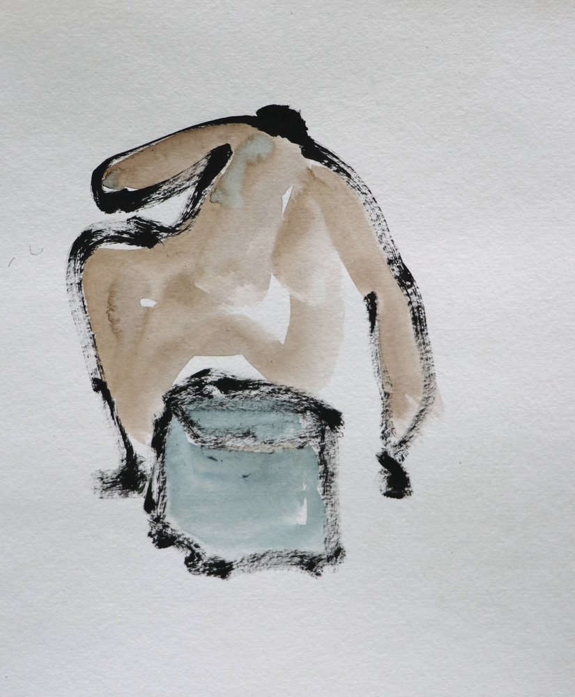 Abstracte naaktschets door Santhosh ch