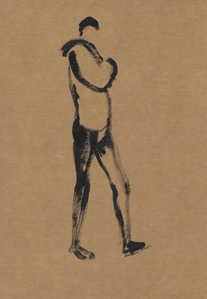 Expressieve mannelijke figuur door Santhosh ch