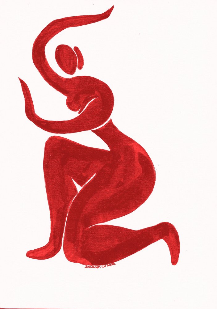 Vloeiend rood naakt door Santhosh ch