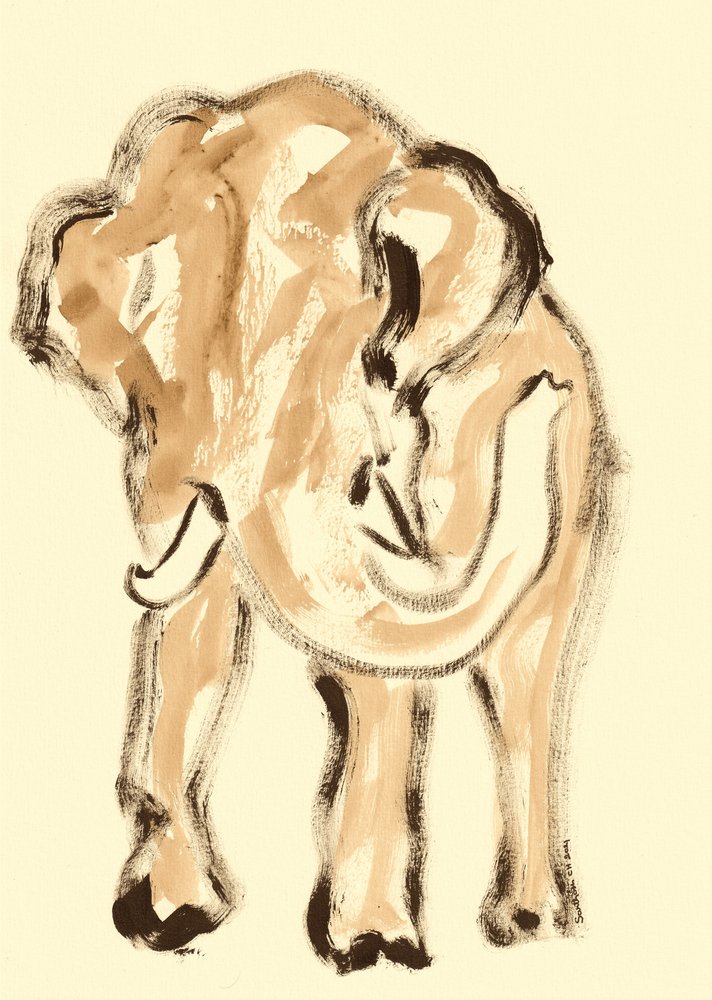 Zachte abstracte olifant door Santhosh ch