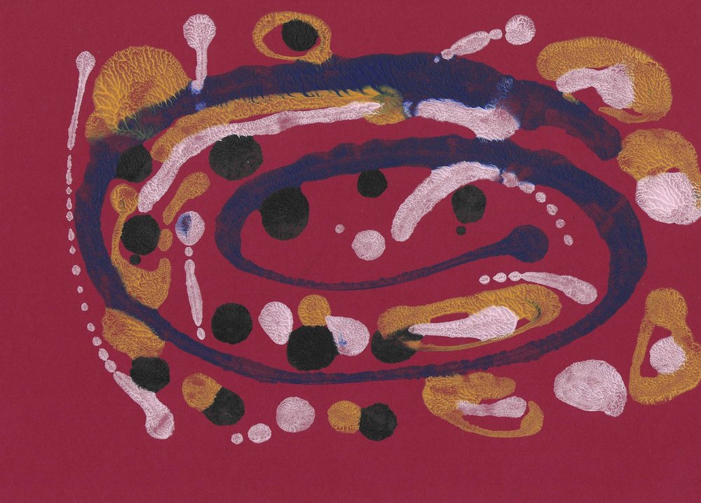 Rode abstracte werveling door Santhosh ch