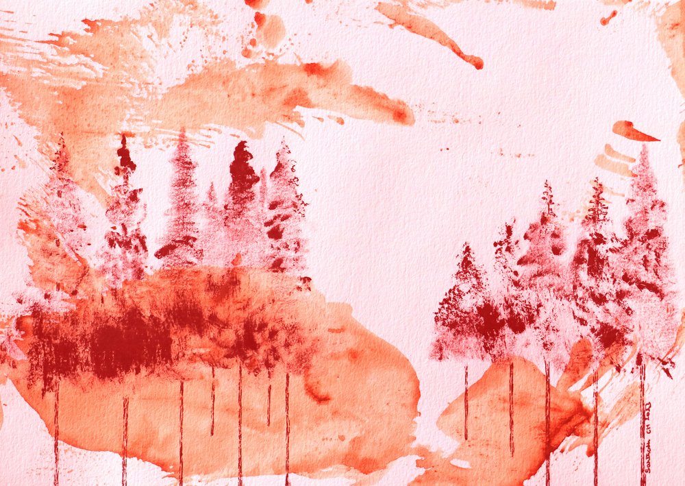 Rood bos, rust door Santhosh ch