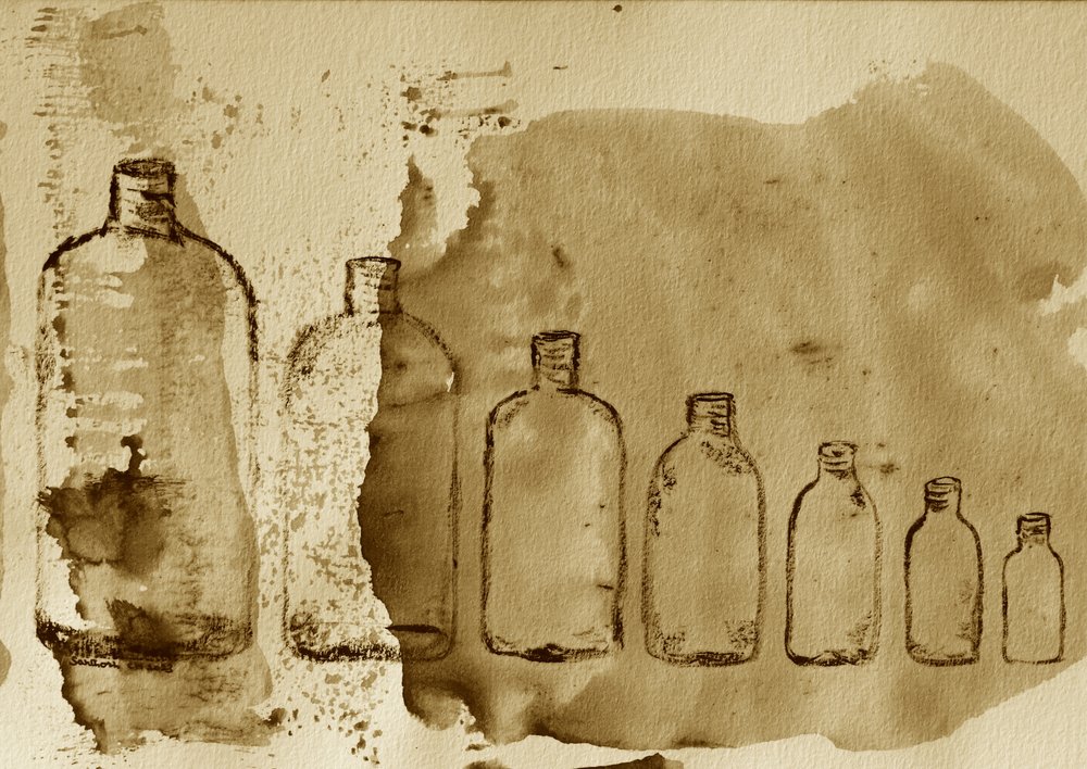 Rustieke sepia flessen door Santhosh ch