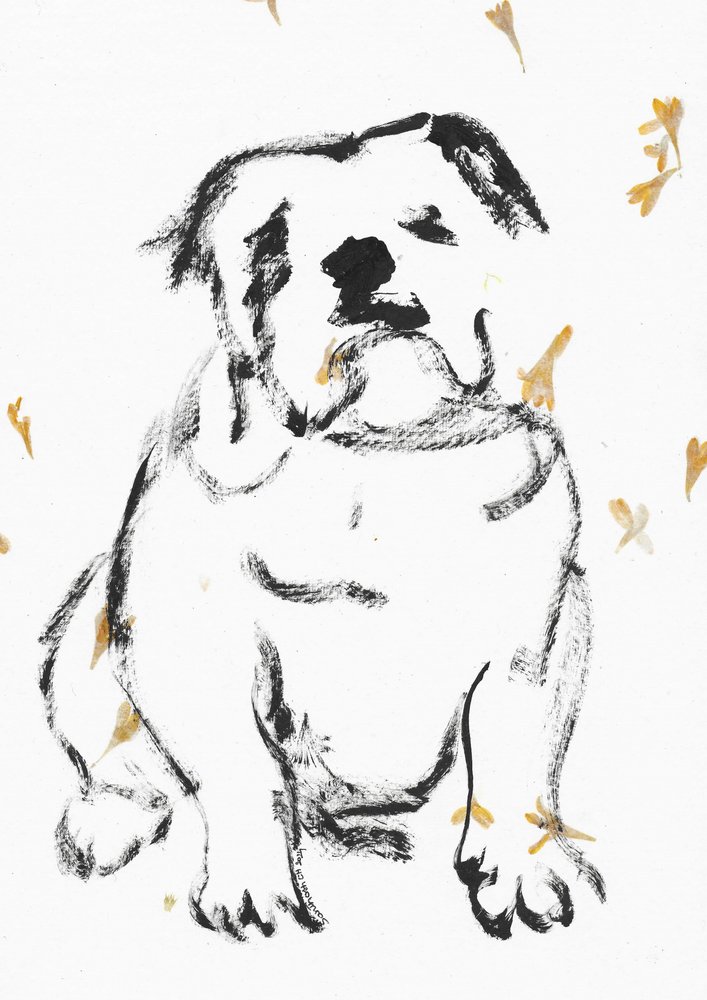 Lieve puppy-schets door Santhosh ch