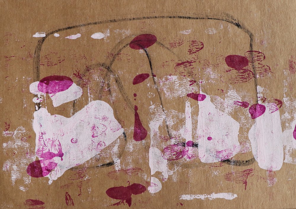 Levendige abstracte penseelstreken door Santhosh ch