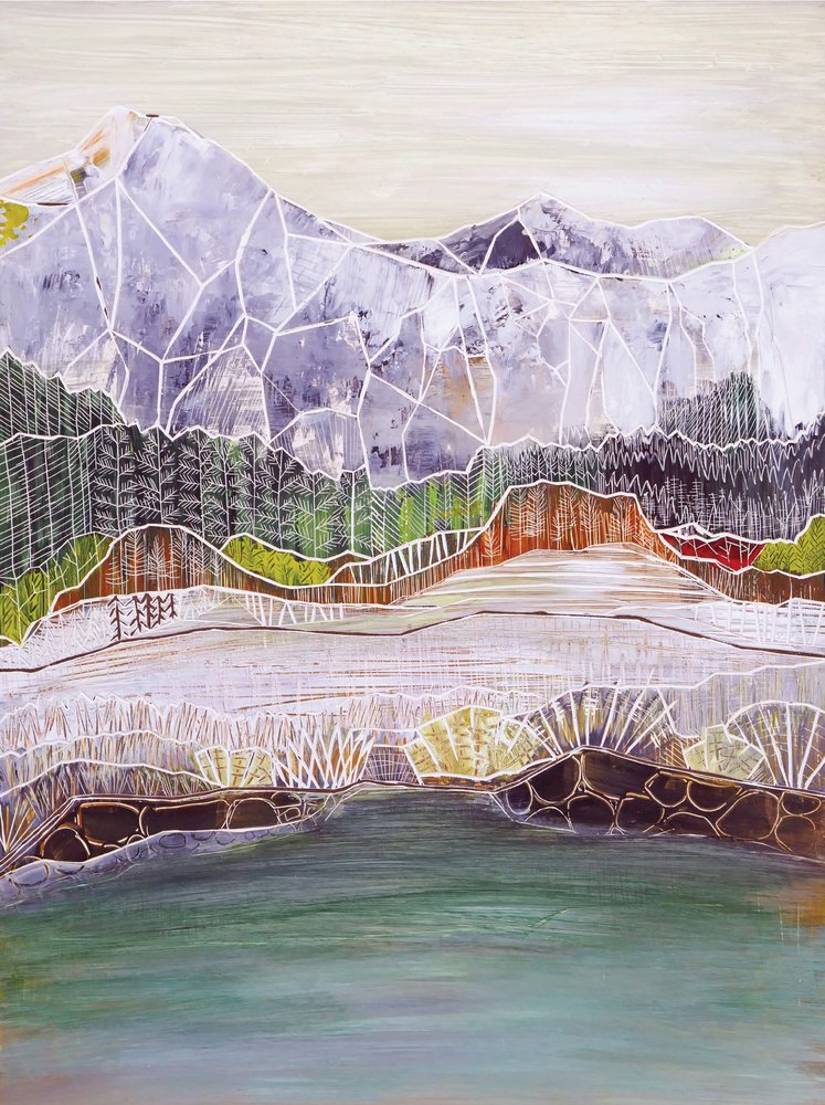 Geometrisch bergmeer door Sarah Fitzgerald