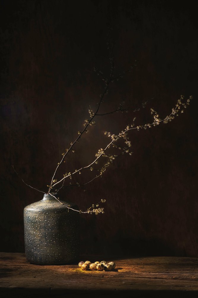 Stilleven met botanische motieven van Moody door Saskia Dingemans