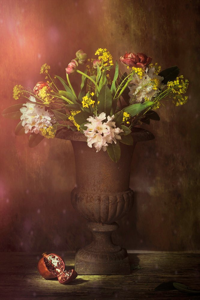 Stemmingvol bloemstilleven door Saskia Dingemans