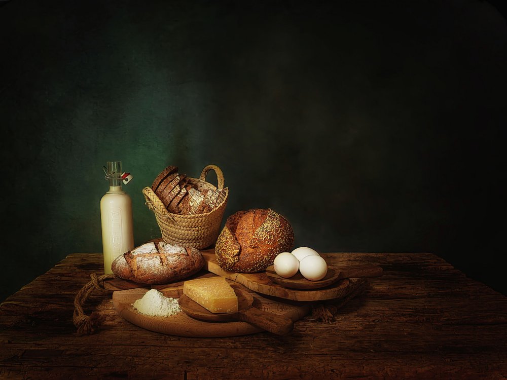 Rustiek bakkerijstilleven door Saskia Dingemans