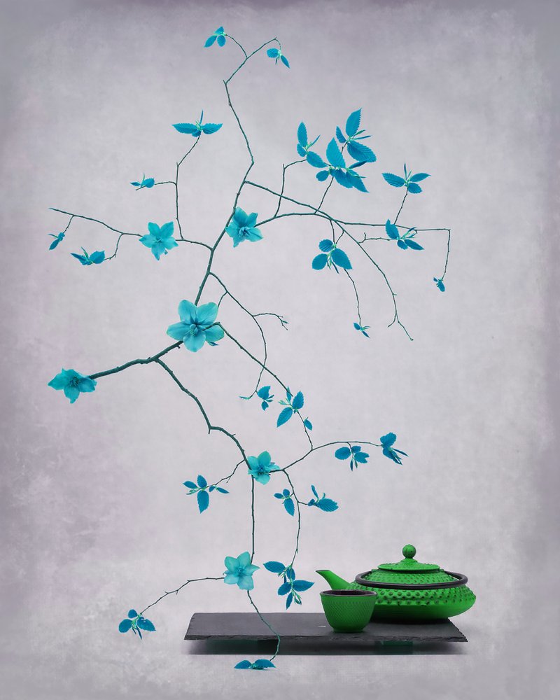 Serene Botanical-theeservies door Saskia Dingemans