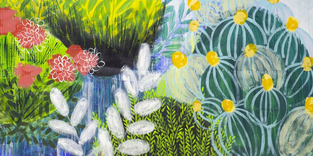 Levendige botanische tuin door Shelley Hampe