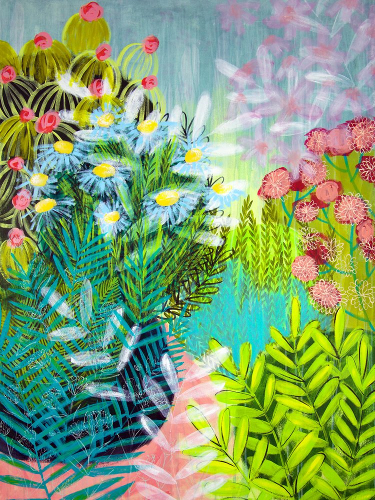 Levendige tuinbloemen door Shelley Hampe