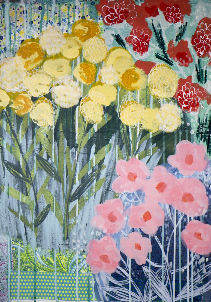Levendige tuinbloemen door Shelley Hampe
