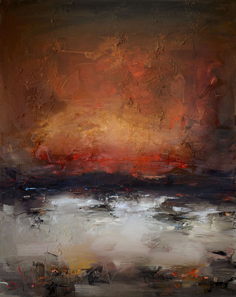 Vurig abstract landschap door Stanislav Lazarov
