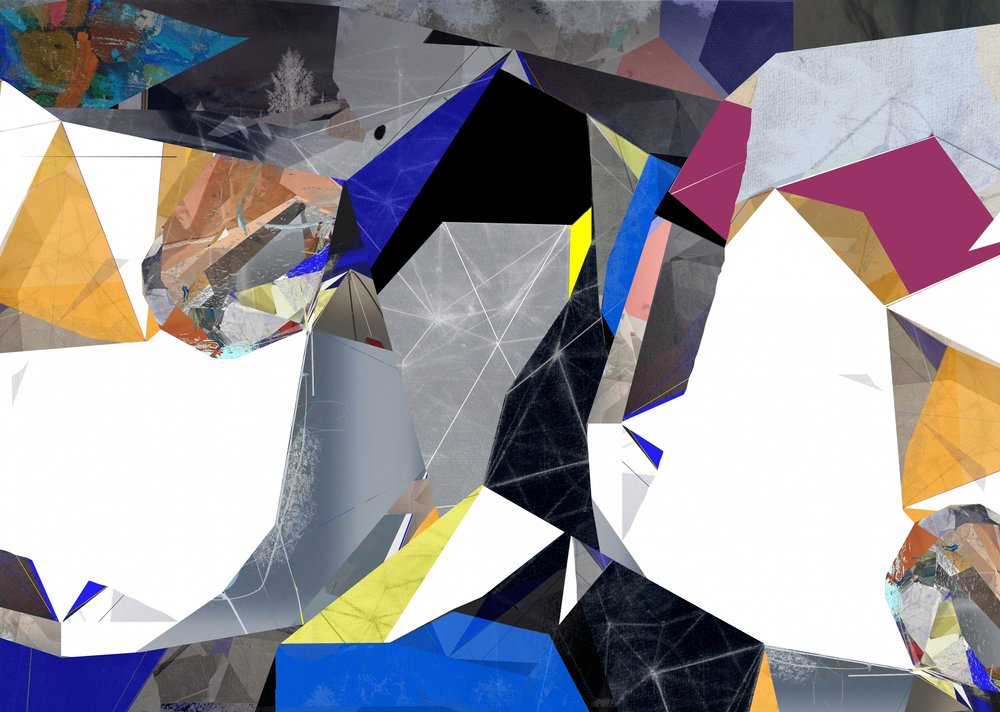 Dynamische geometrische collage door Stefan Fransson