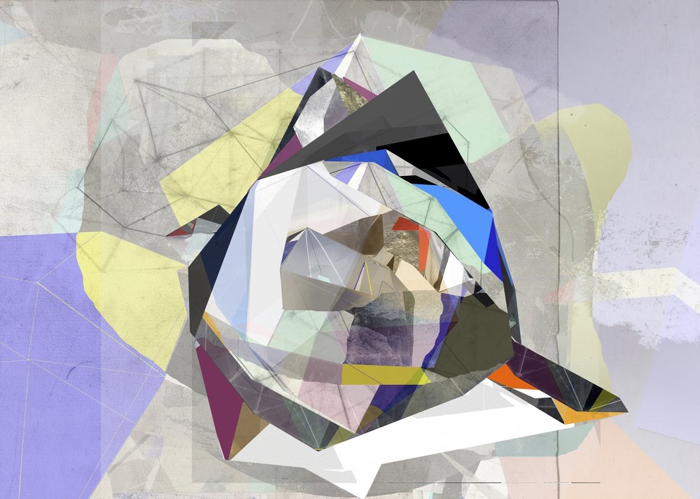 Geometrische lagen – Abstract door Stefan Fransson