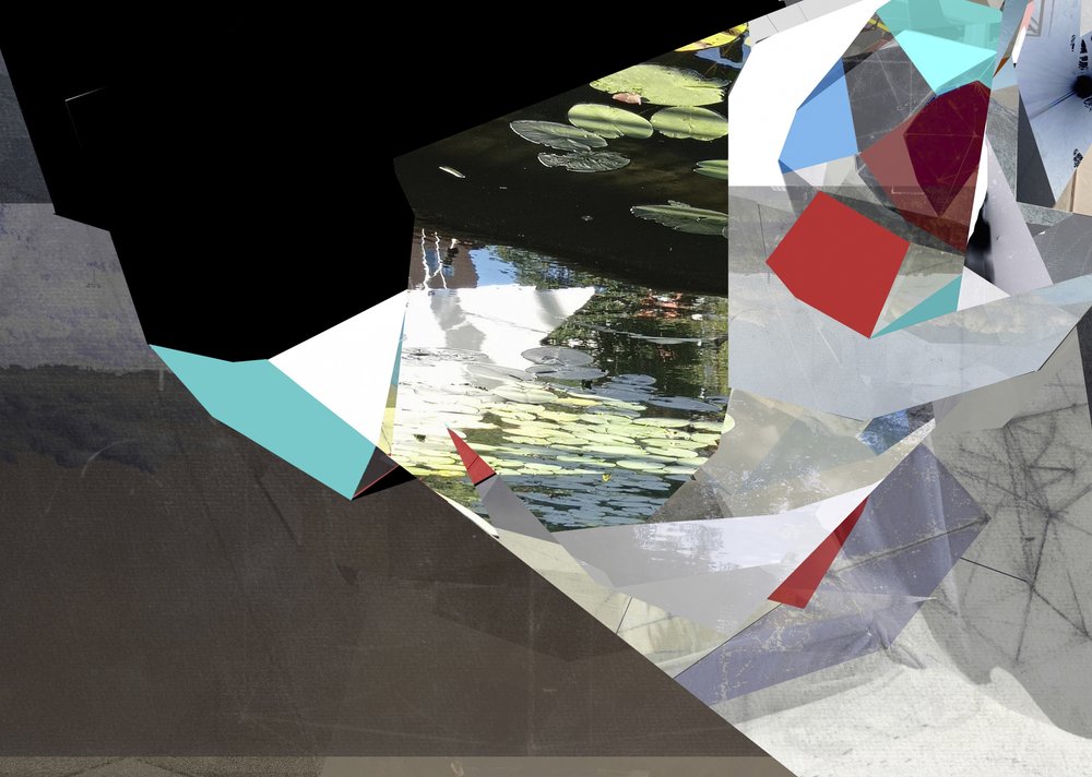Reflecterende geometrische fragmenten door Stefan Fransson
